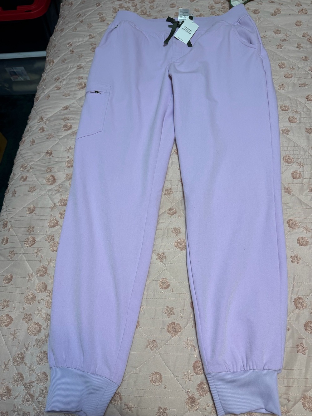 FIGS Women's Zamora Jogger Scrub Pants - Lavender Dew / Purple Haze - Size LT